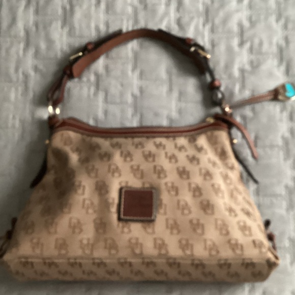 Dooney & Bourke Tan Monogram Shoulder Bag - Picture 2 of 10